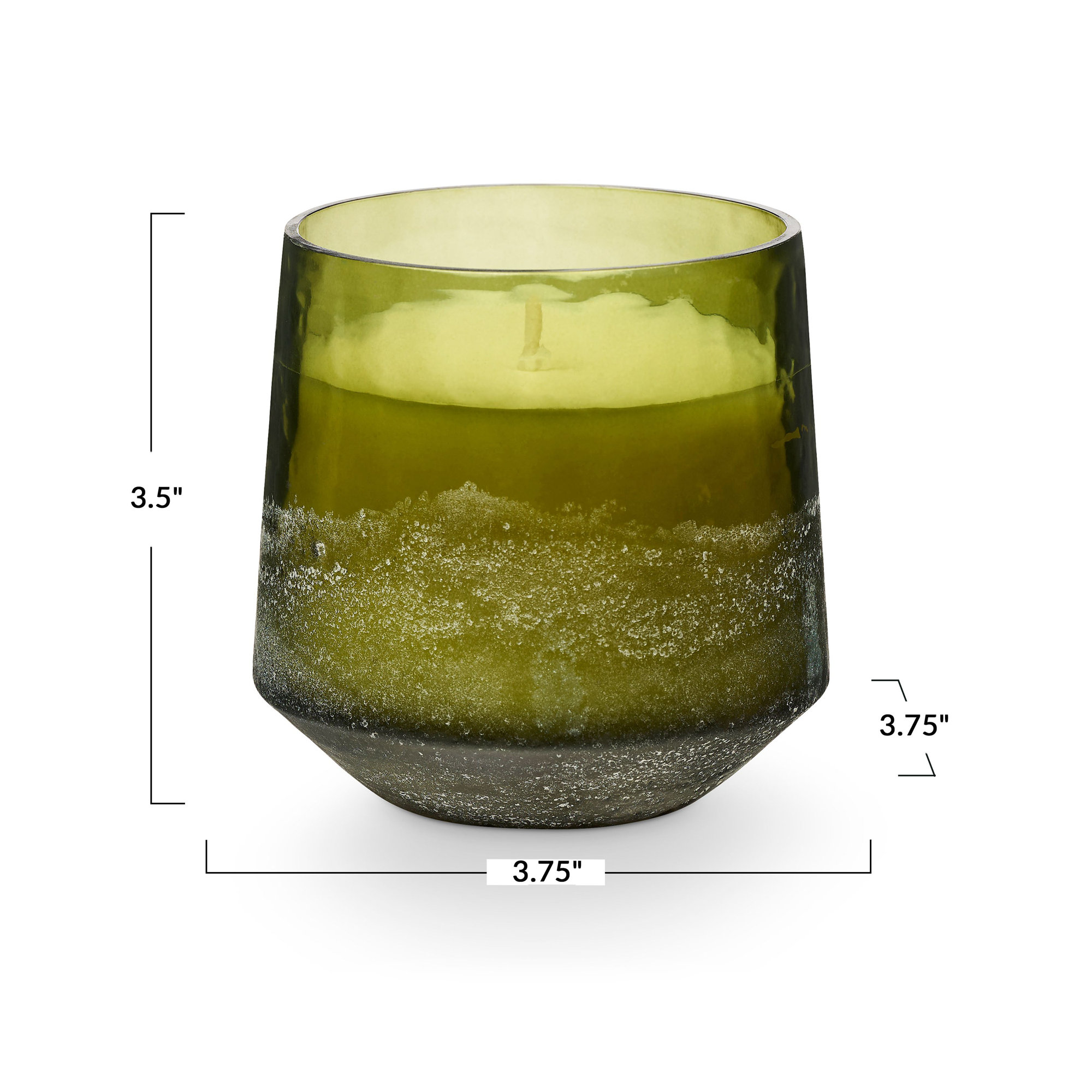 Noble Holiday Balsam & Cedar Large Crackle Glass Candle, Large Baltic Glass