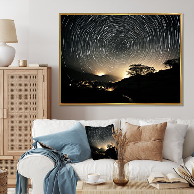 Voyage à travers les étoiles de la nuit - art mural géométrique