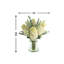 Traditional Thistle Hydrangea and Lilac Arrangement in Glass Vase with Rope Accent-83631000