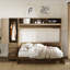 Full Size Murphy Bed with Wardrobe, Drawers and Open Shelves