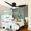 42 po Ventilateurs de plafond encastrés intelligents avec lumières 42 po