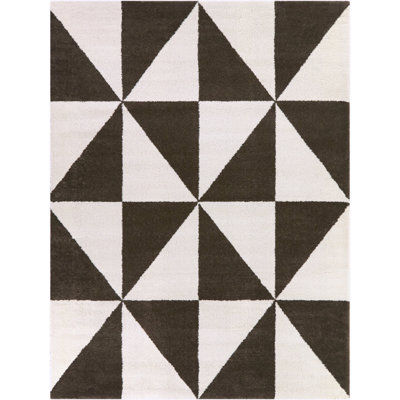 Rex Brown Modern Geometric Area Rug
