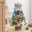 Mini sapin de Noël enneigé 17,7 po avec boules de bricolage-1875660991