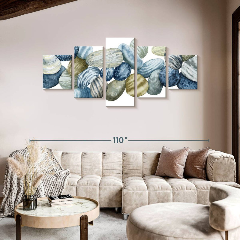 Found Pebbles III, 42" H x 92" W