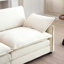 Canapé modulaire, canapé surdimensionné 3 places avec un repose-pieds, canapé modulaire en forme de L avec repose-pieds pour le salon, canapé en velours côtelé blanc