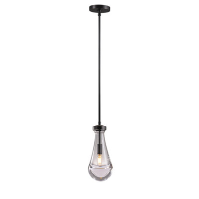 1 - Light Raindrop Glass Single Pendant For Kitchen Island