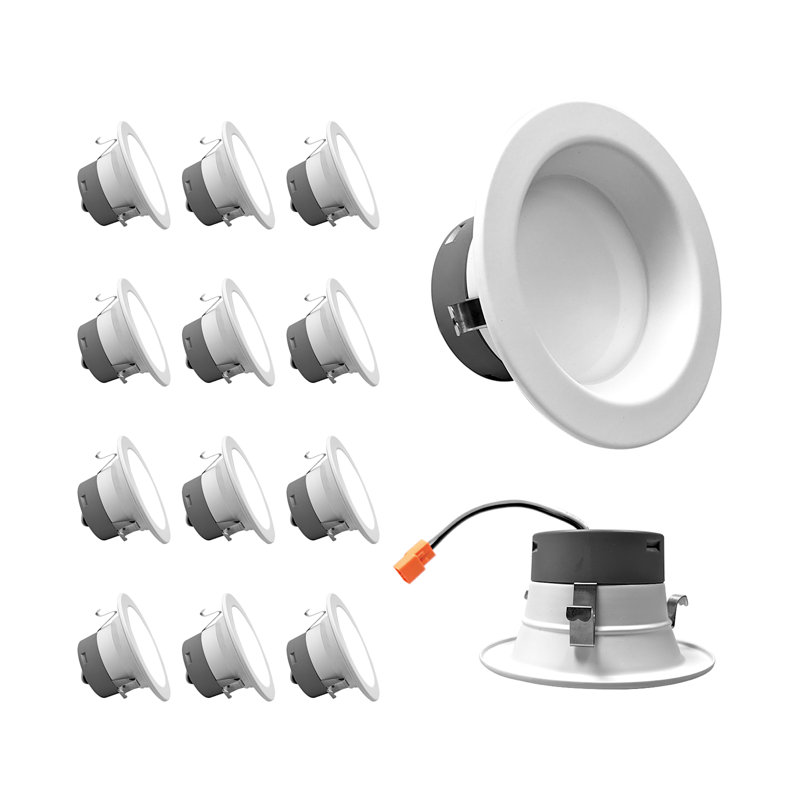 4'' 7.9 Watt Dimmable Air-Tight LED Retrofit Recessed Lighting Kit