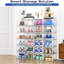 Shoe Storage Box, 6 Pcs Shoe Box Clear Plastic Stackable, Sturdy Foldable Shoe Organizer Containers With Magnetic Door-104593618