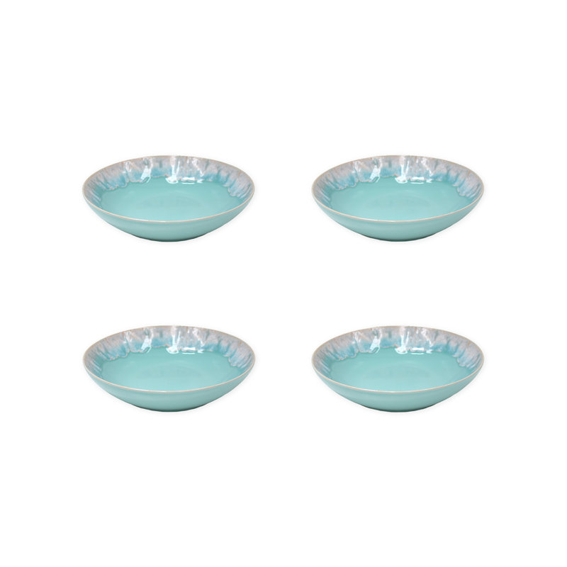 Taormina Fine Stoneware Pasta Bowl, Aqua Blue