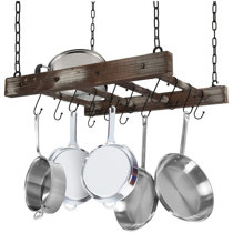 Hand Forged Hammered Finish Pot Rack -48