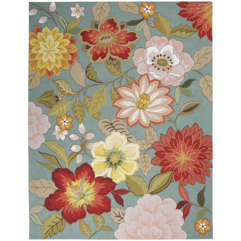 Tapis floral Karyn, Rectangle 8 pi x 10 pi 6 po