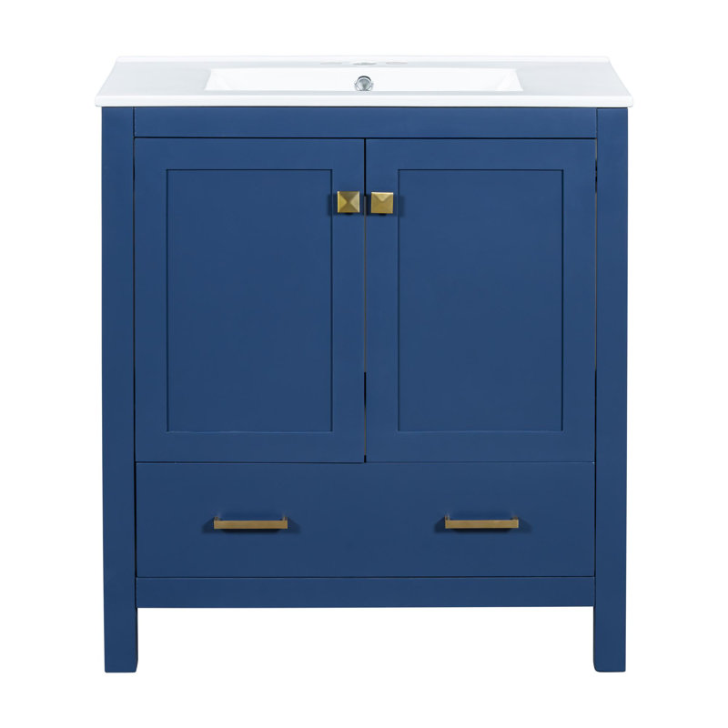 Meuble-lavabo 30 po, Bleu
