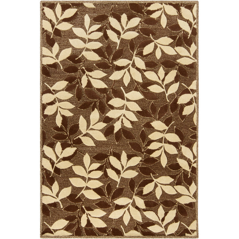 Medford Authentic Hand-Tufted Handmade Lime Green, Ivory & Black Contemporary Floral Wool Area Rug