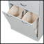 Armoire de rangement pour salle de bain avec deux paniers à linge-789377570