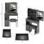 Petit meuble-lavabo de 29,2 po avec tabouret de bureau et tabouret rembourré à gauche 29,5 po, grande commande tactile, interrupteur tricolore, miroir à luminosité réglable, rangement à grande capacité, convient aux petits espaces-133574718