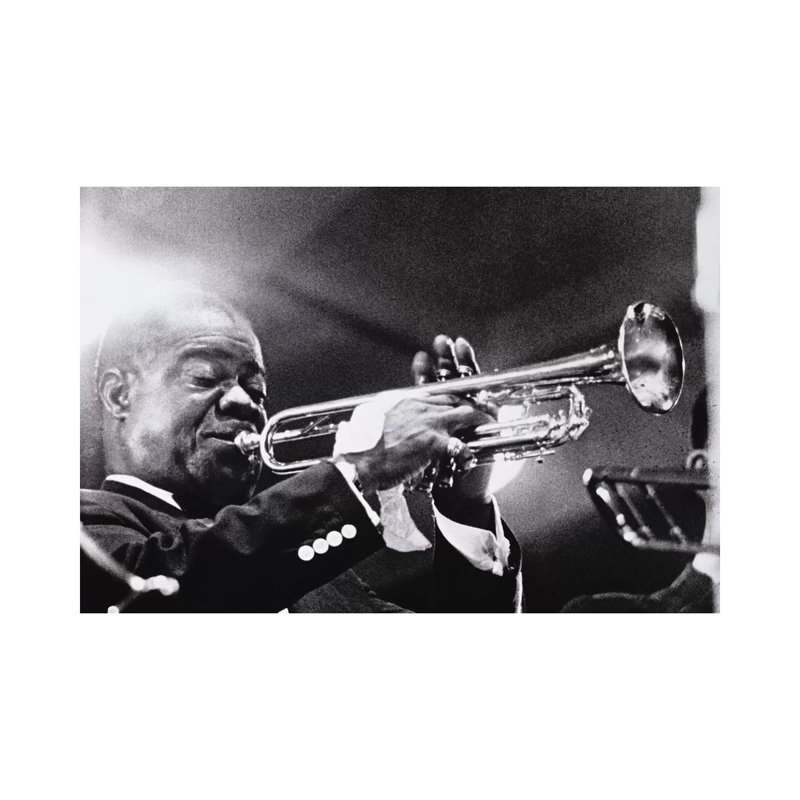 Louis Armstrong by American Photographer - Wrapped Canvas Gallery-Wrapped Canvas Giclée, 20.32cm H x 30.48cm W