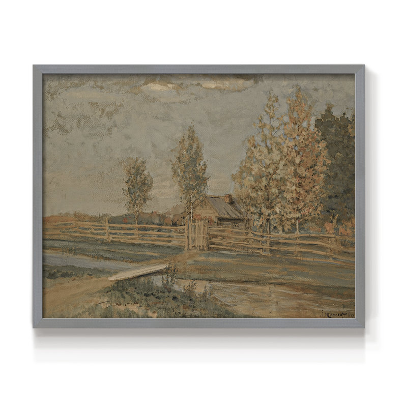 Paysages rétro-dxciii-reproduction encadrée, H 11 po x l 14 po