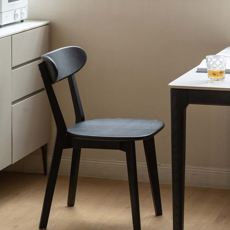 Chaises de salle à manger en bois, Noir