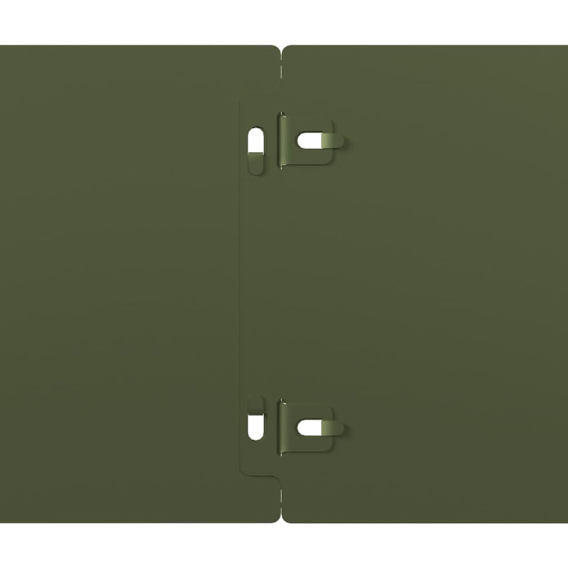 Lawn Edgings 10 Pcs Cold-Rolled Steel, 15cm H x 103cm W x 0.05cm D, Olive Green