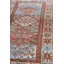 Tapis unique persimmon / bleu / gris foncé 4 pi 3 po x 7 pi 1 po Derband