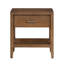 Table de chevet transitionnelle 1 pièce avec tiroir et tablette ouverte