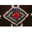 Tapis brun en laine noué à la main de conception unique 6 pi 11 po x 10 pi 11 po marocain