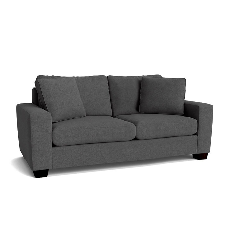 Anastase Upholstered 79'' Sofa, Espresso, Entice Graphite