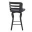 Tabouret de bar pivotant en similicuir et bois noir Lusera-1051156889