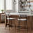 Badin Wood And Metal Modern Counter Stool
