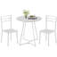 Ensemble de coin-repas en bois 3 pièces pour 2 avec chaises rembourrées et structure en acier-111245010-111245011-111245014