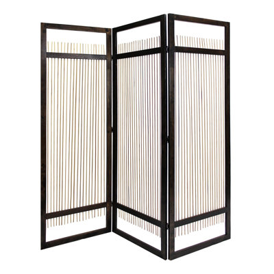 Tangier 72 " W x 72 " H 3 - Panel Solid Wood Room Divider