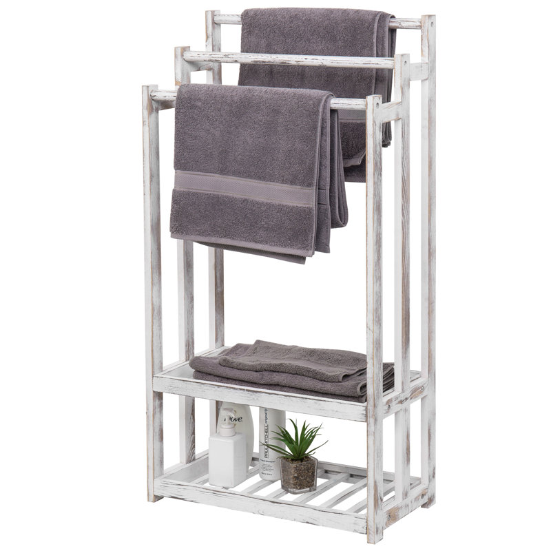 Wood 3 Freestanding Towel Stand