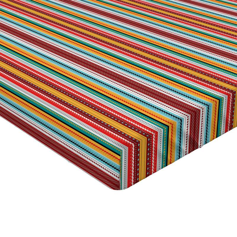 Ensemble de 2 draps-housse dégradés Ambesonne bleu sarcelle très clair bleu pâle et blanc, Drap-housse pour très grand lit