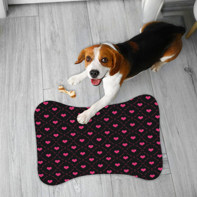 Black Love - 1 Piece Bone Shape Feeding Mat