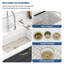33" L x 19" W Large Single Bowl White Firecly Undermount/Drop-In Kitchen Sink with Ledge Workstation and Sink Grid Protection