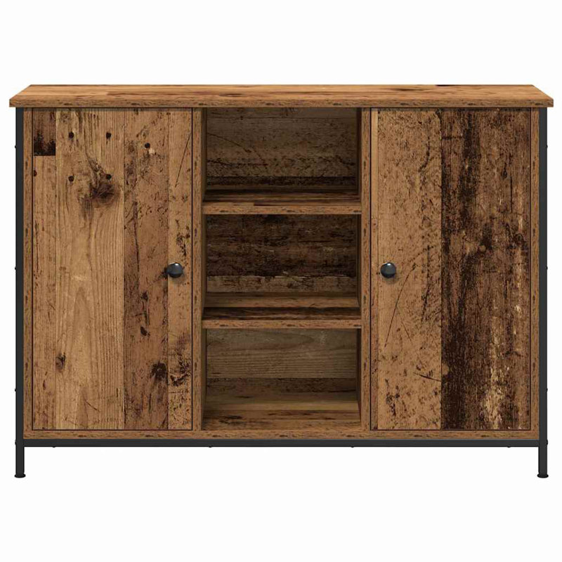 Sideboard 100X35x70 Cm Engineered Wood And Steel, Brown