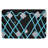 Bright Blue Grid Sequins Bath Rug, 16 X 24 Inch