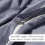 Ensemble de literie Southshore Basics de Southshore Fine Linens, coloris bleu denim, en microfibre doublement brossée 90 g/m², fermeture éclair invisible et attaches aux coins, 2 taies d'oreiller, taille grand lit/queen-1947770596-1944171972