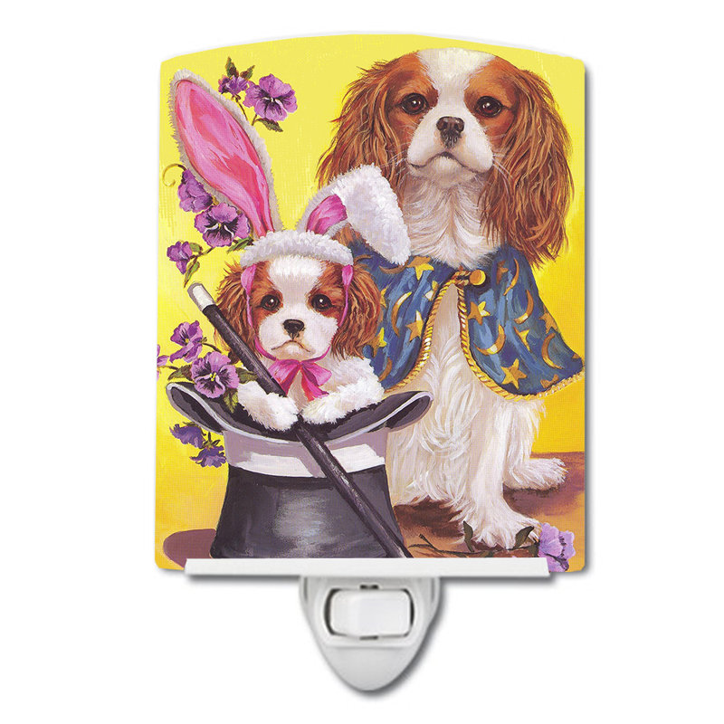Veilleuse Westie, Épagneul cavalier magie de Pâques