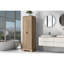 Armoire de rangement avec deux portes pour salle de bain, bureau, tablette réglable, panneau de fibres à densité moyenne-537936857