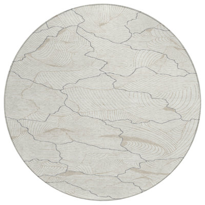 Sahari Ivory Washable Indoor-Outdoor Rug - 