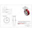 Ensemble de roulettes en poly 6 sur 6 avec roulements à rouleaux et 4 freins pivotants / SCC-30CS620-PAR-TLB-BSL-2-BSL-2