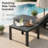 Outdoor Aluminum Chaise Lounge Chair with Side Table, 4" Cushion & 6-Position Adjustable Backrest, Rust-Resistant Poolside Recliner-1544021001
