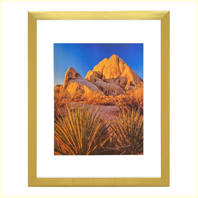 Cadre photo en PVC doré l 13,4 po x H 16,4 po, présentoir mural, paquet de 5 pour photos, œuvres d'art, décor luxueux, Gold