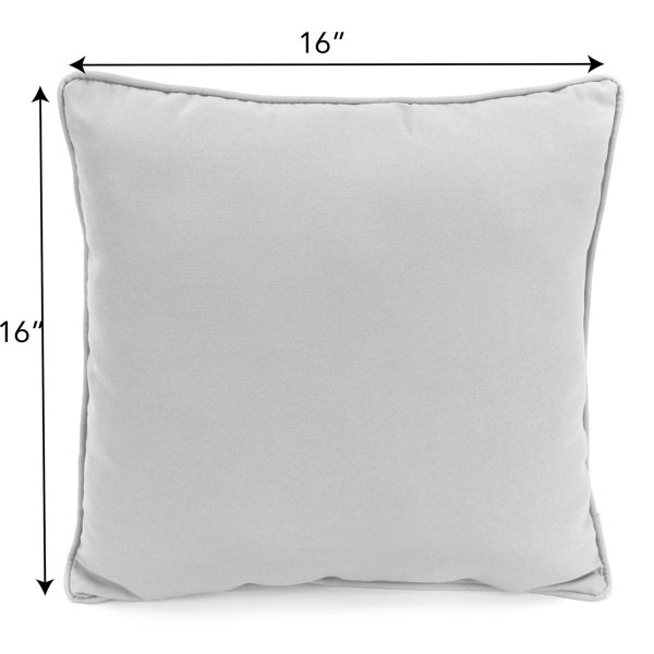 Outdoor Throw Pillow 16 in. x 16 in. Inserts Set of 4 Water