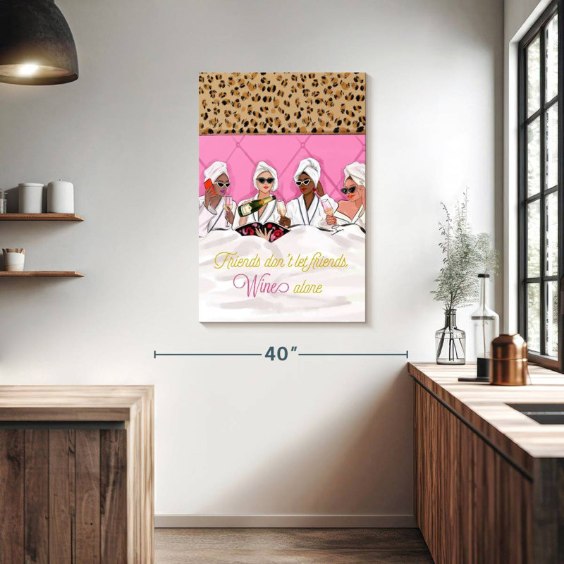 Tergel Friends Don't Let Friends Wine Alone, H 39 po x l 26 po