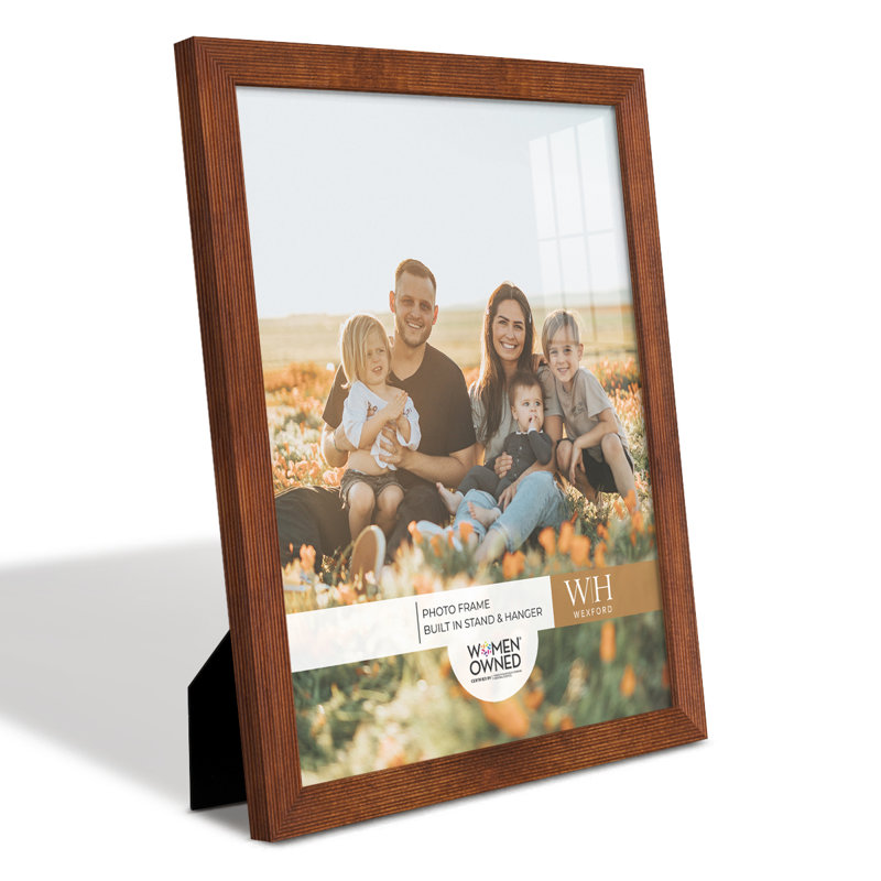 Cadre photo simple en bois, 11 po x 14 po, Noyer