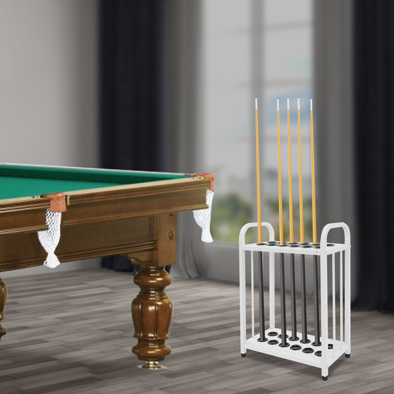 Porte-queues de billard en métal à 12 trous, Blanc