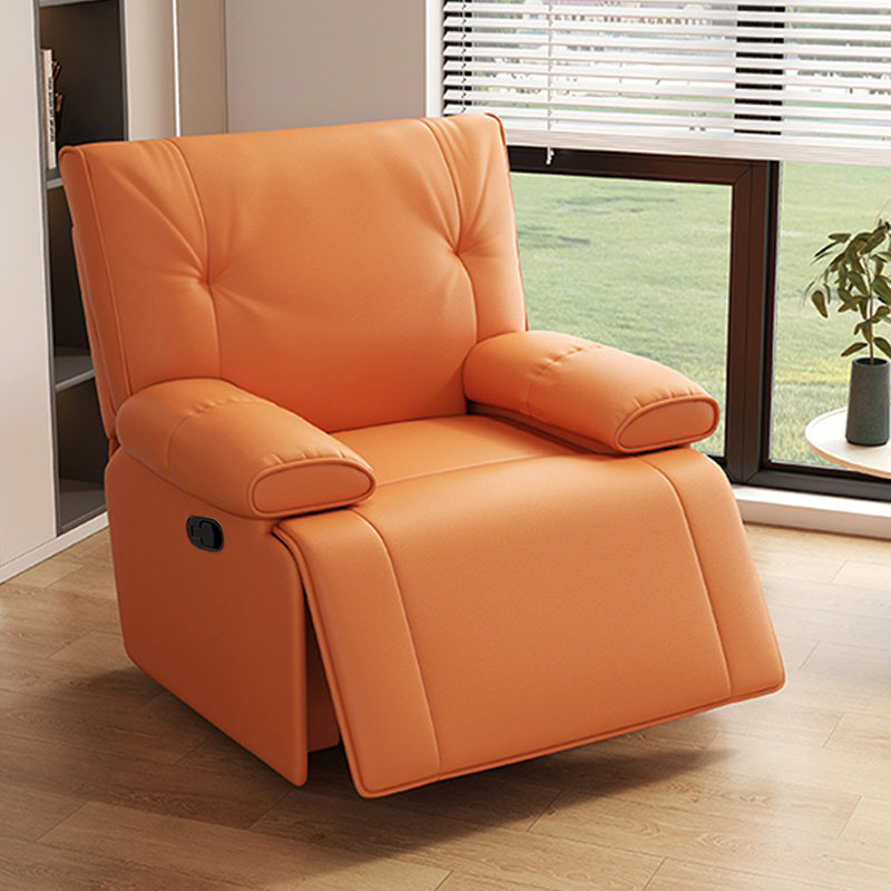 Fauteuil inclinable réglable en similicuir multifonctionnel, Orange