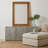 Rectangular Decorative Mirror with Solid Wood Frame and Woven Rattan Accents for Enhanced Space Illusion and Timeless Wall Art.